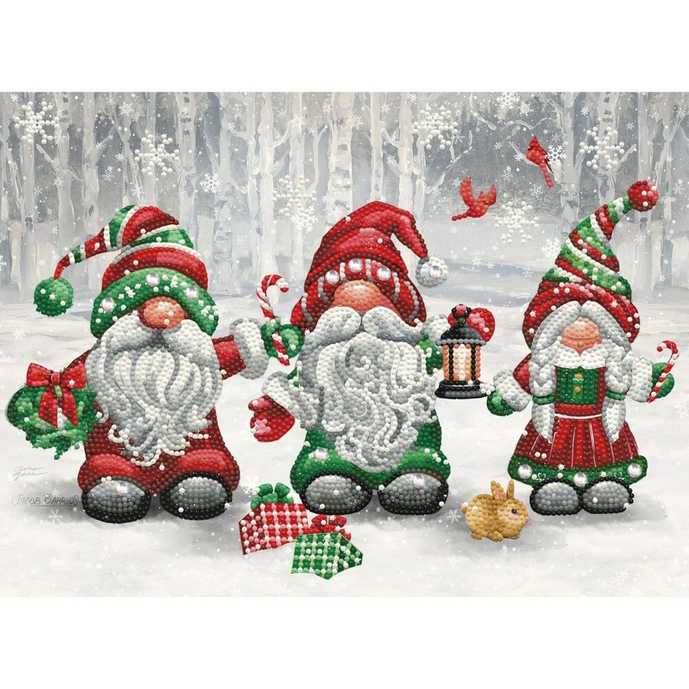 Diamond Dotz "Let's Celebrate" Gnomes Intermediate DD4394 Special Edition 18x14" - Picture 2 of 11